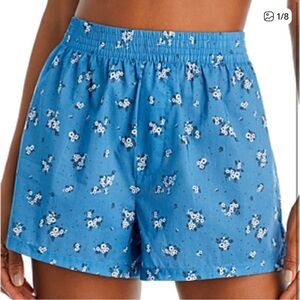 Honeydew Intimates Blue Floral Pajama Shorts size M Jenni boxer short moonshade